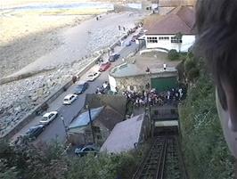 Approaching Lynmouth on the Cliff Railway